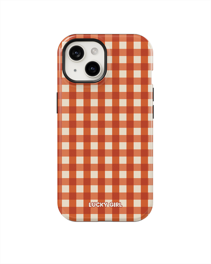 Pumpkin Gingham Phone Case iPhone 15 / Yes