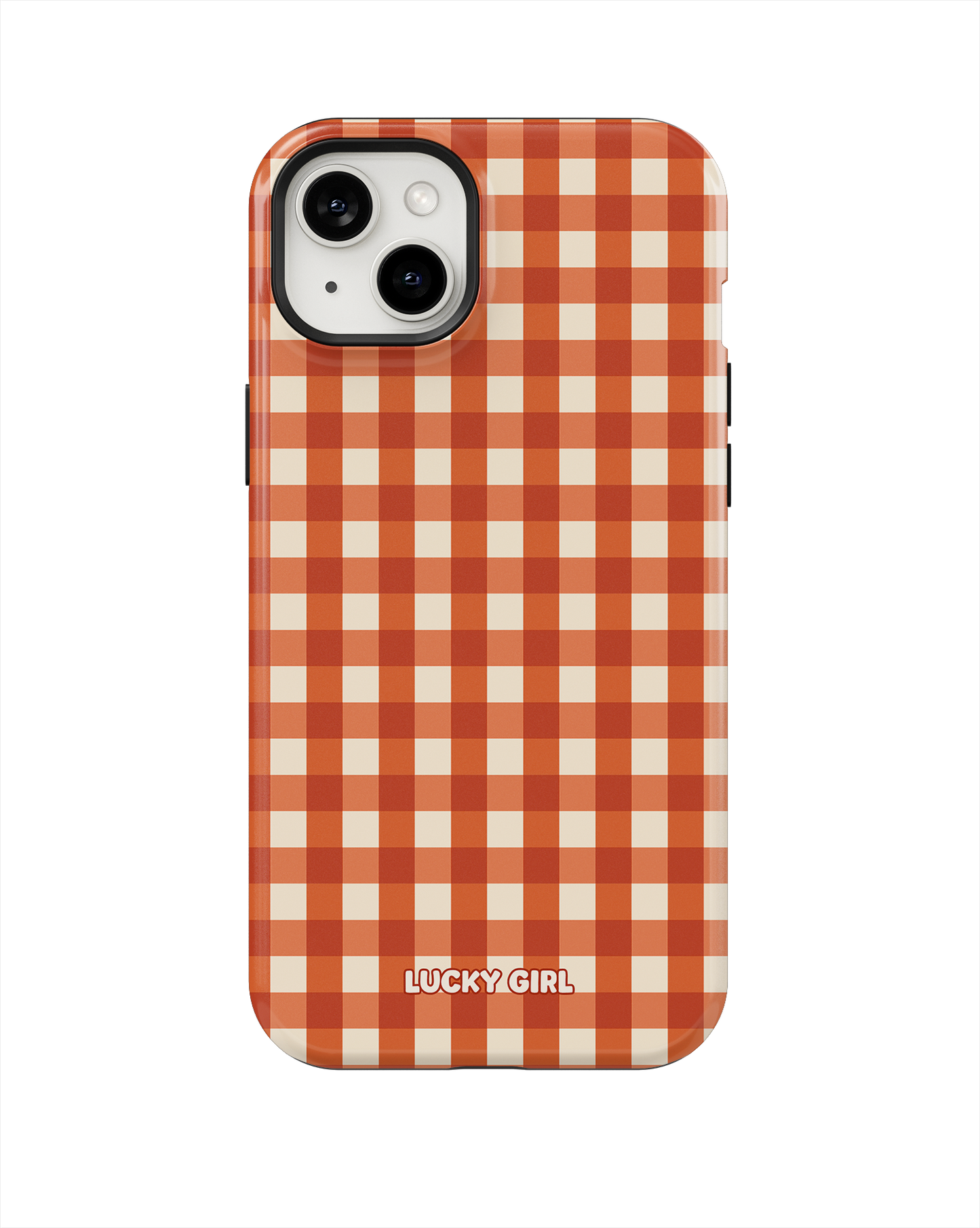 Pumpkin Gingham Phone Case iPhone 14 Plus/15 Plus / Yes