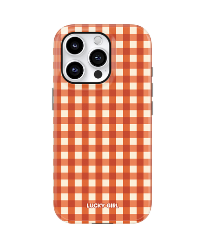 Pumpkin Gingham Phone Case iPhone 15 Pro Max / Yes