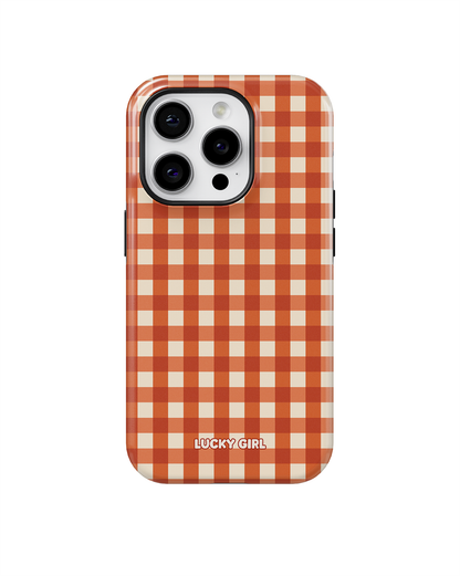 Pumpkin Gingham Phone Case iPhone 15 Pro / Yes