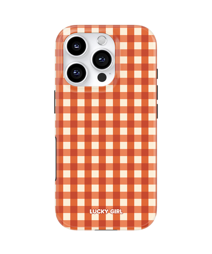 Pumpkin Gingham Phone Case iPhone 16 Pro Max / Yes