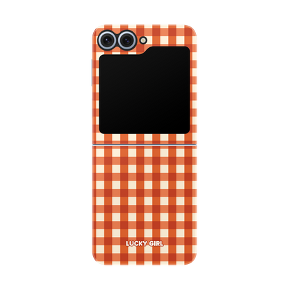 Pumpkin Gingham Phone Case Galaxy Z Flip 6/7 FE / Yes