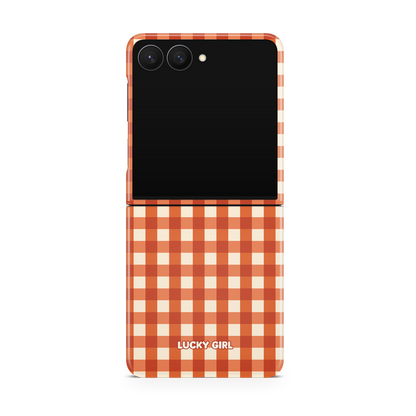 Pumpkin Gingham Phone Case Galaxy Z Flip 7 / Yes