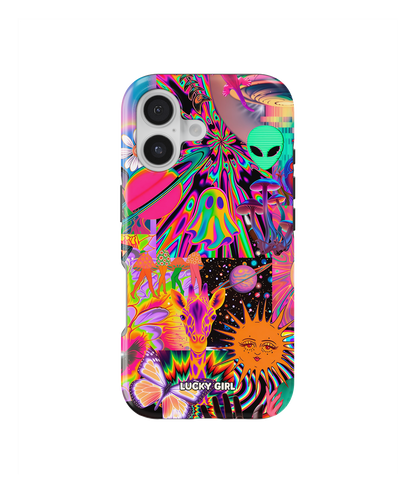 Technicolor Trip Phone Case iPhone 16 / Yes