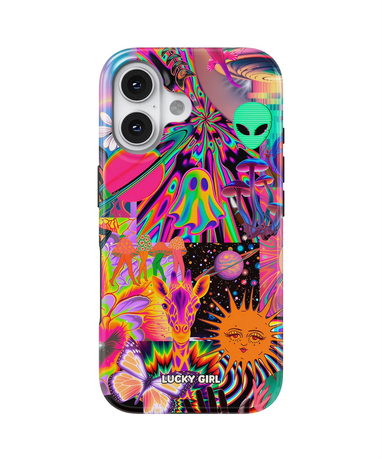 Technicolor Trip Phone Case iPhone 16 Plus / Yes
