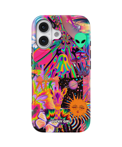 Technicolor Trip Phone Case iPhone 16 Plus / Yes