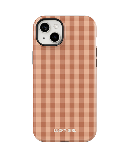 Teddy Gingham Phone Case iPhone 14 Plus/15 Plus / Yes