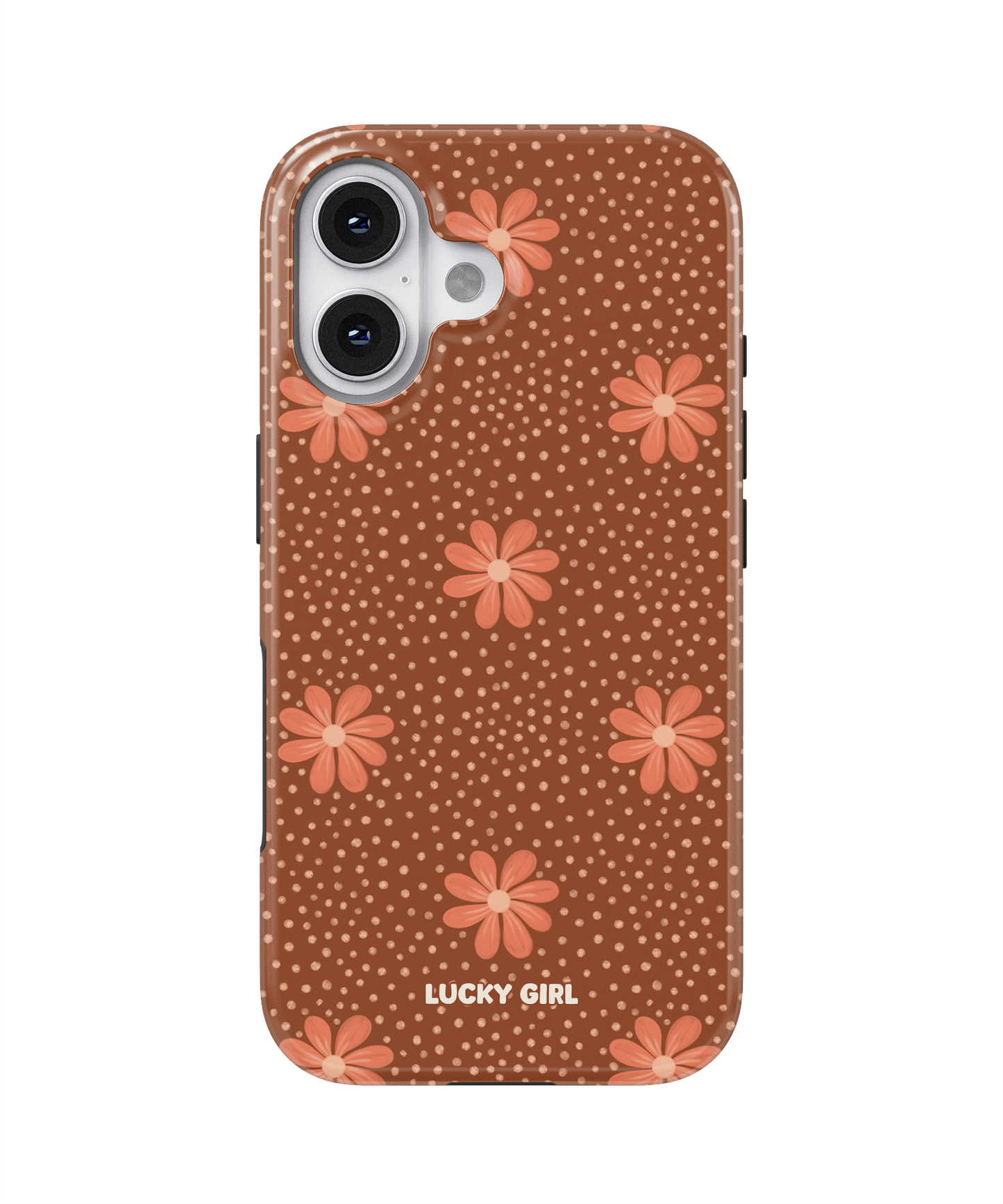 Terracotta Daisy Phone Case iPhone 16 Plus / Yes