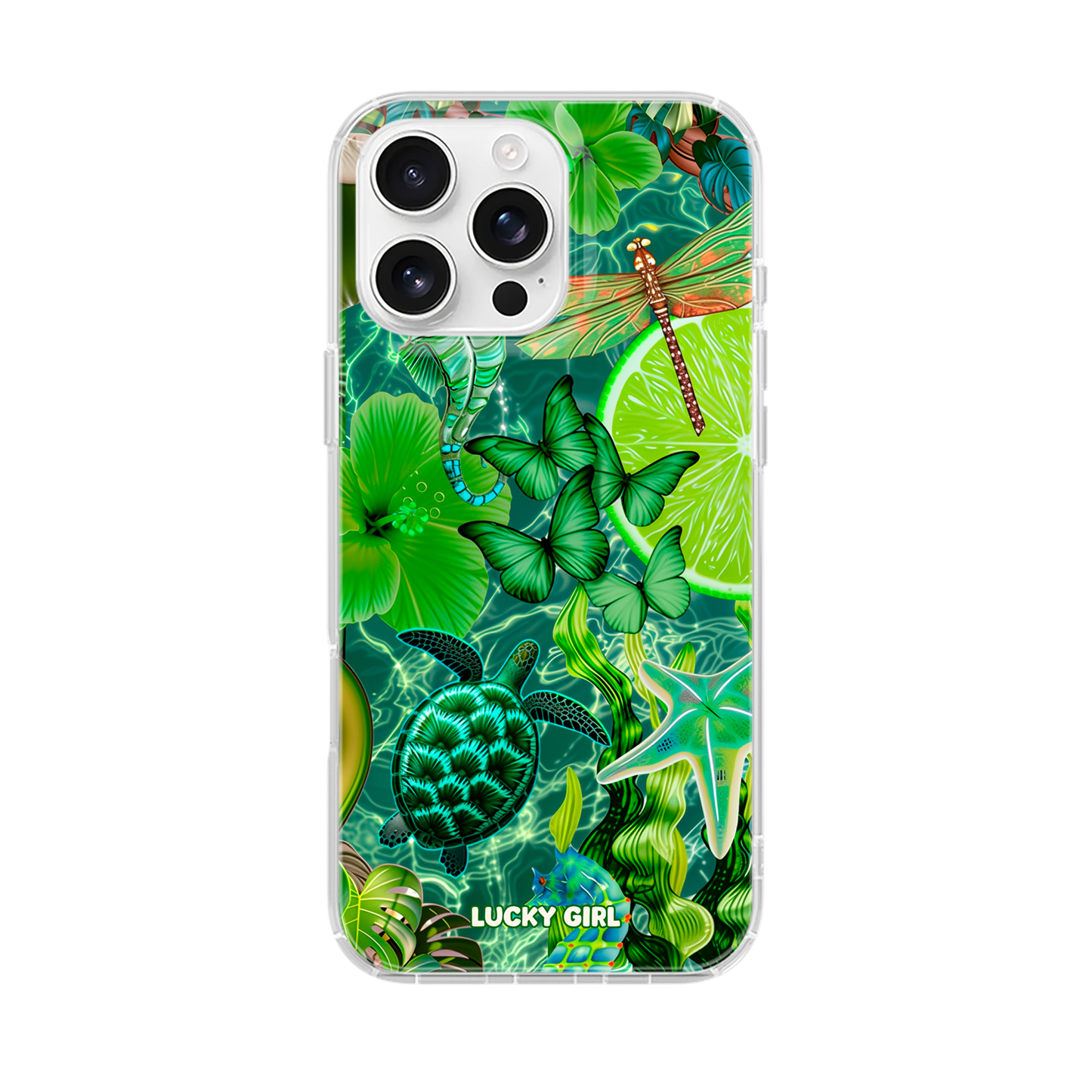 Tropical Jade Clear Case Insert iPhone 17