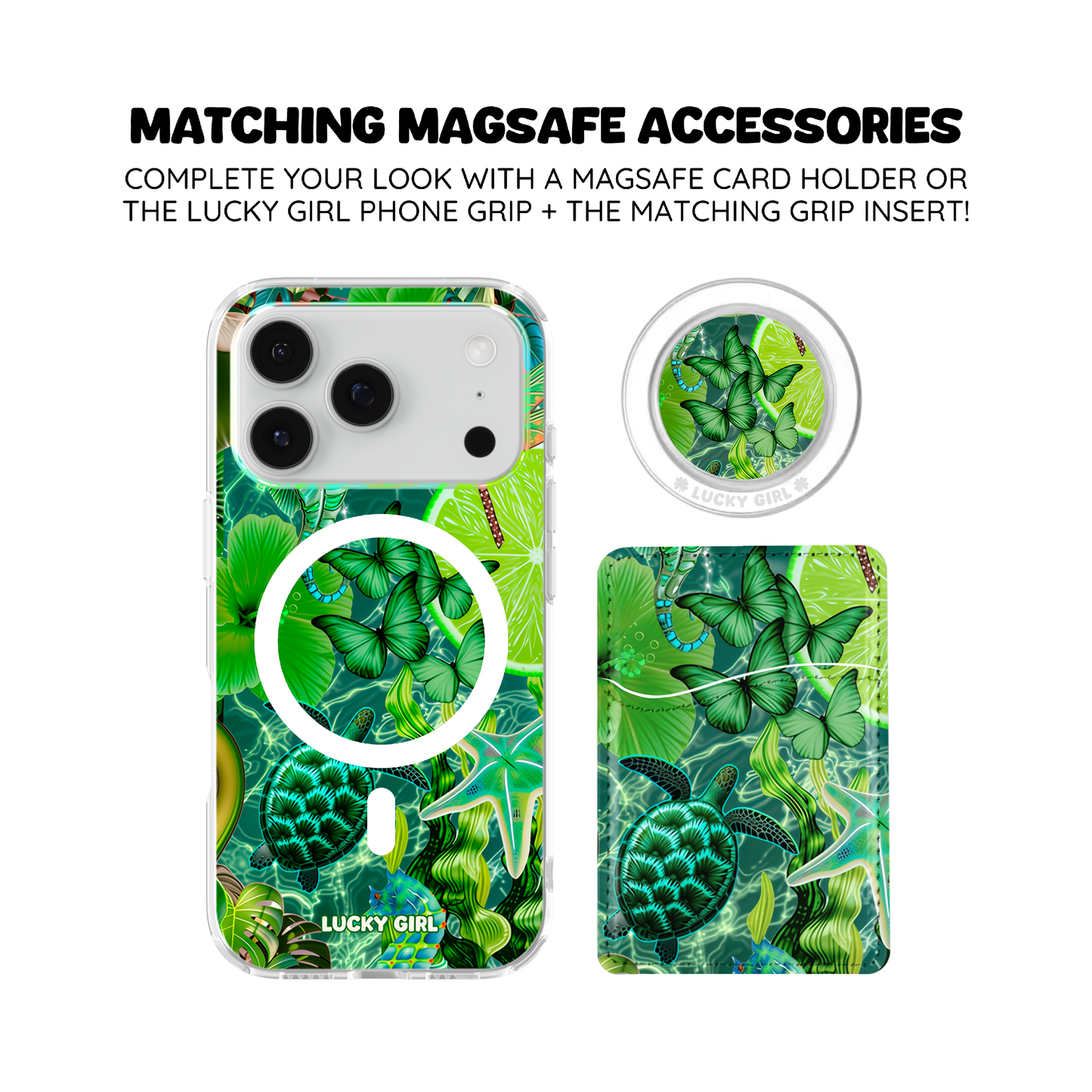 Tropical Jade Clear Case Insert iPhone 17