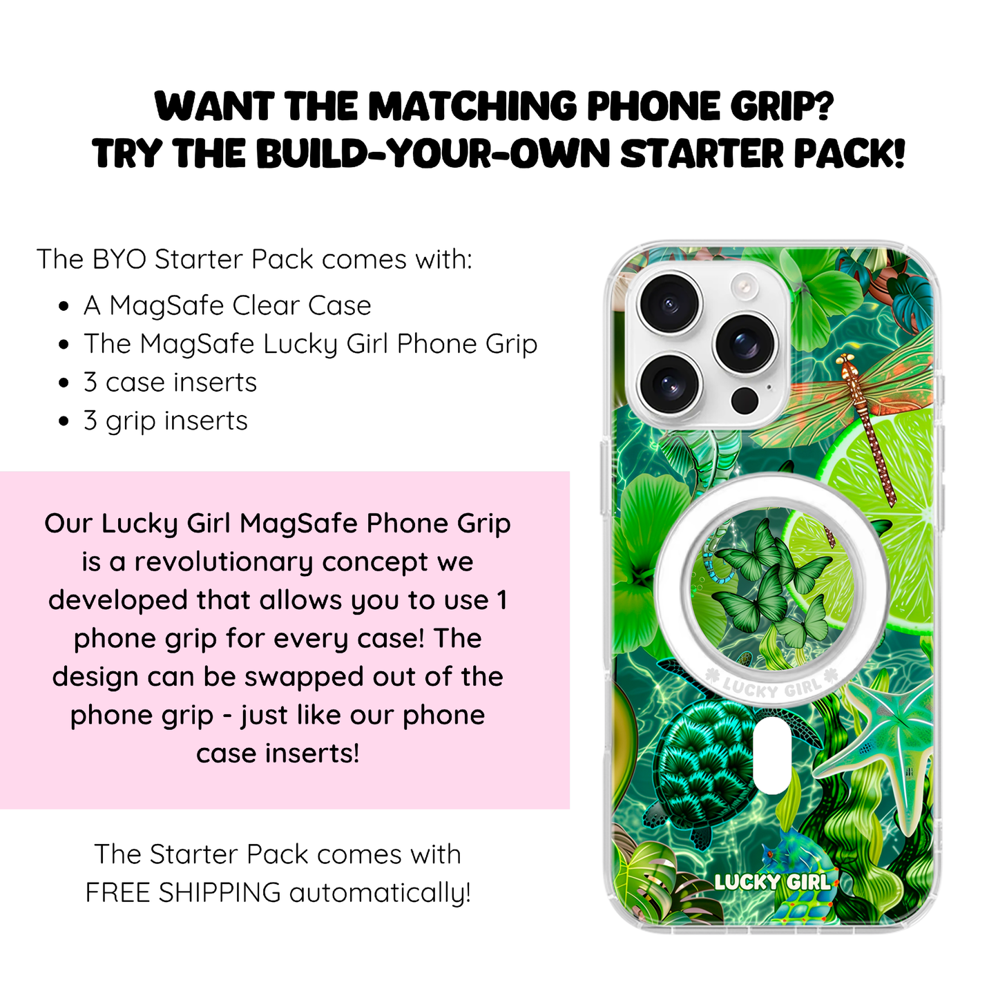 Tropical Jade Clear Case Insert iPhone 17