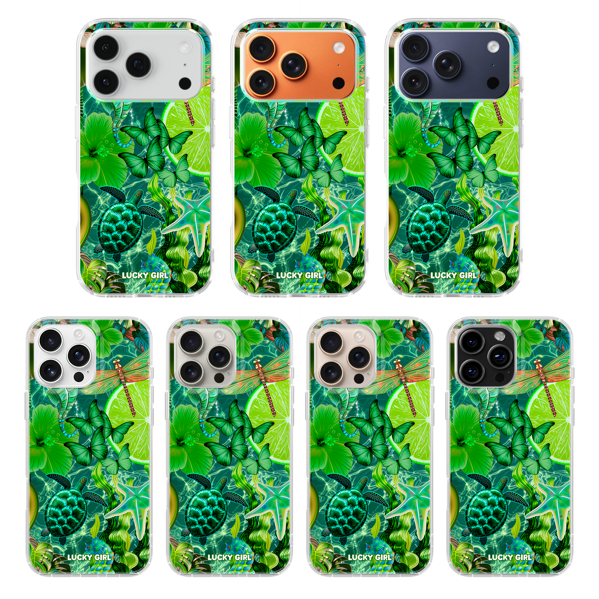 Tropical Jade Clear Case Insert iPhone 17