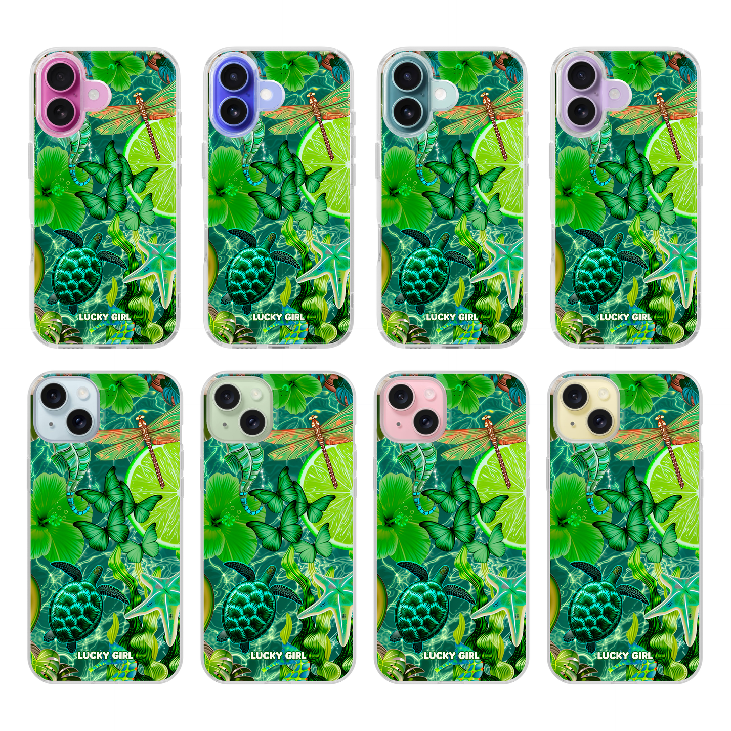 Tropical Jade Clear Case Insert iPhone 17