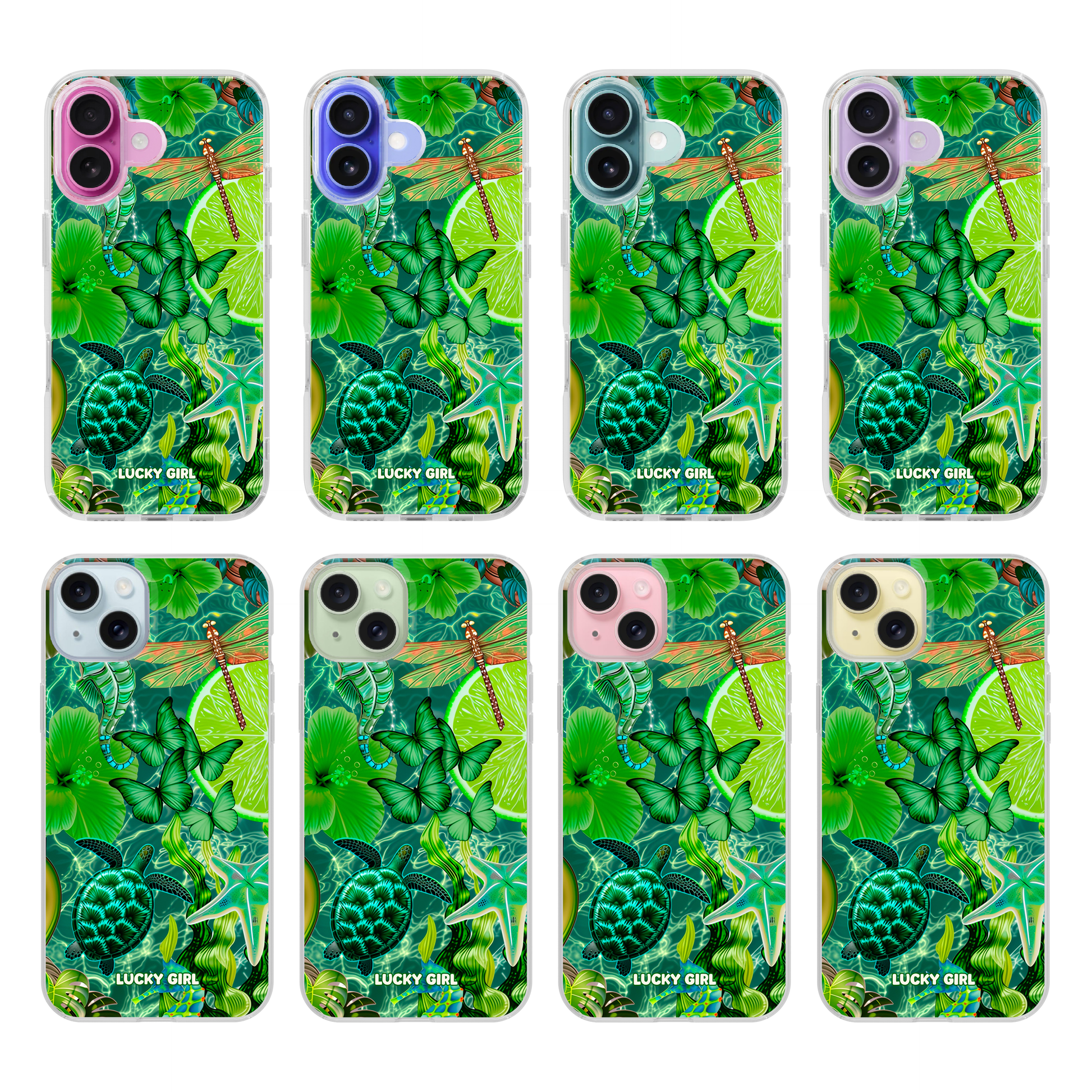 Tropical Jade Clear Case Insert iPhone 17