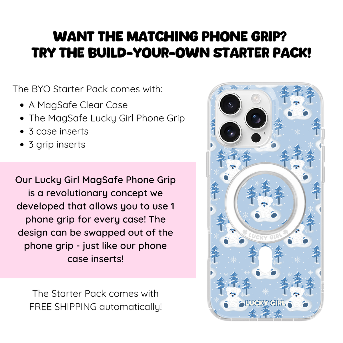 Yeti Teddy Clear Case Insert iPhone 17