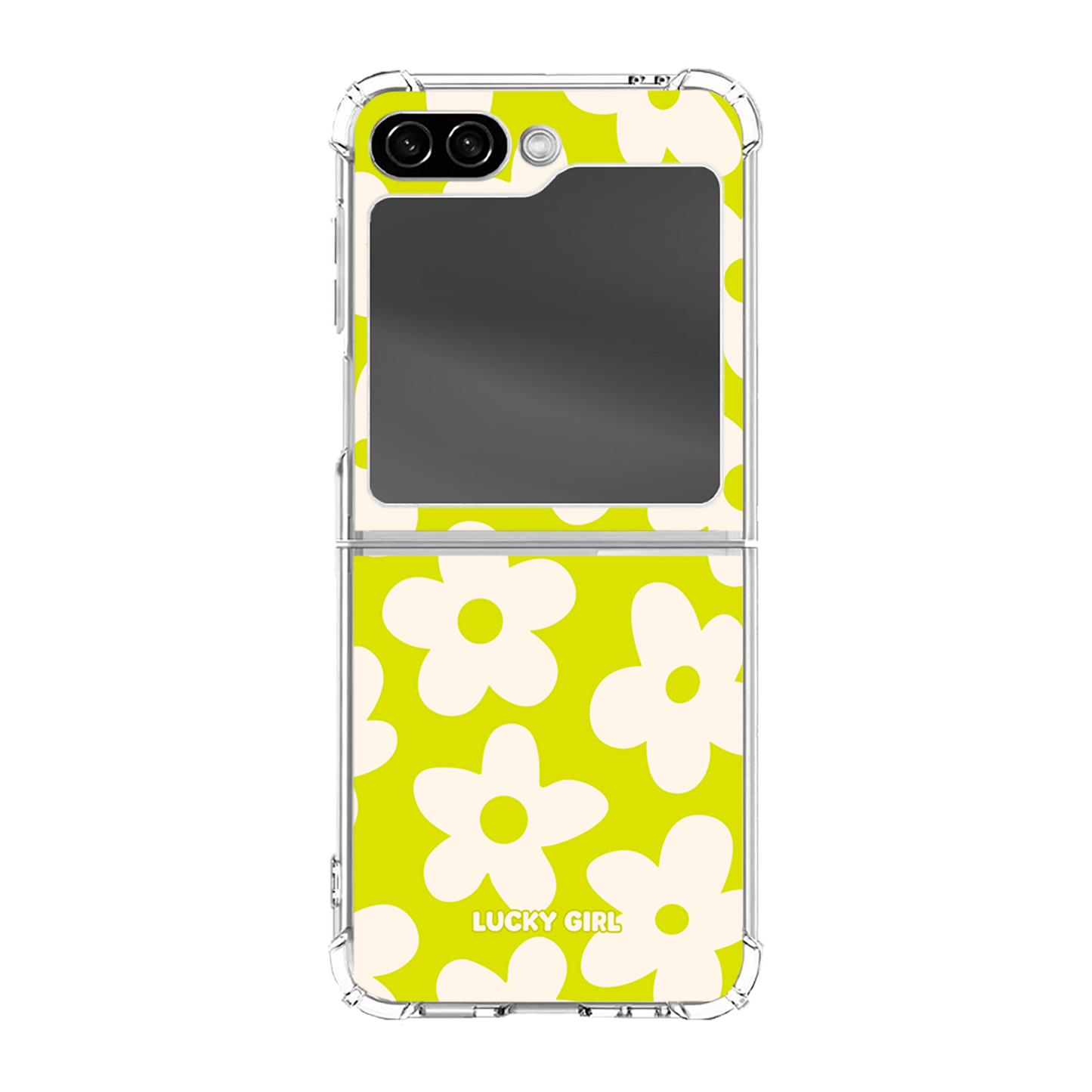 Electric Lime Big Blooms Clear Case Insert