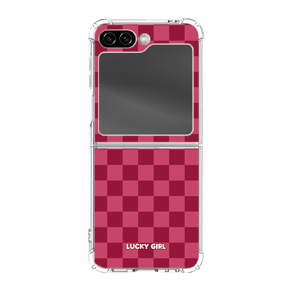 Black Cherry Checkers Clear Case Insert