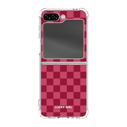 Black Cherry Checkers Clear Case Insert
