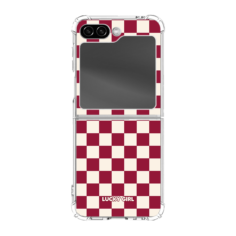 Black Cherry Checkers II Clear Case Insert