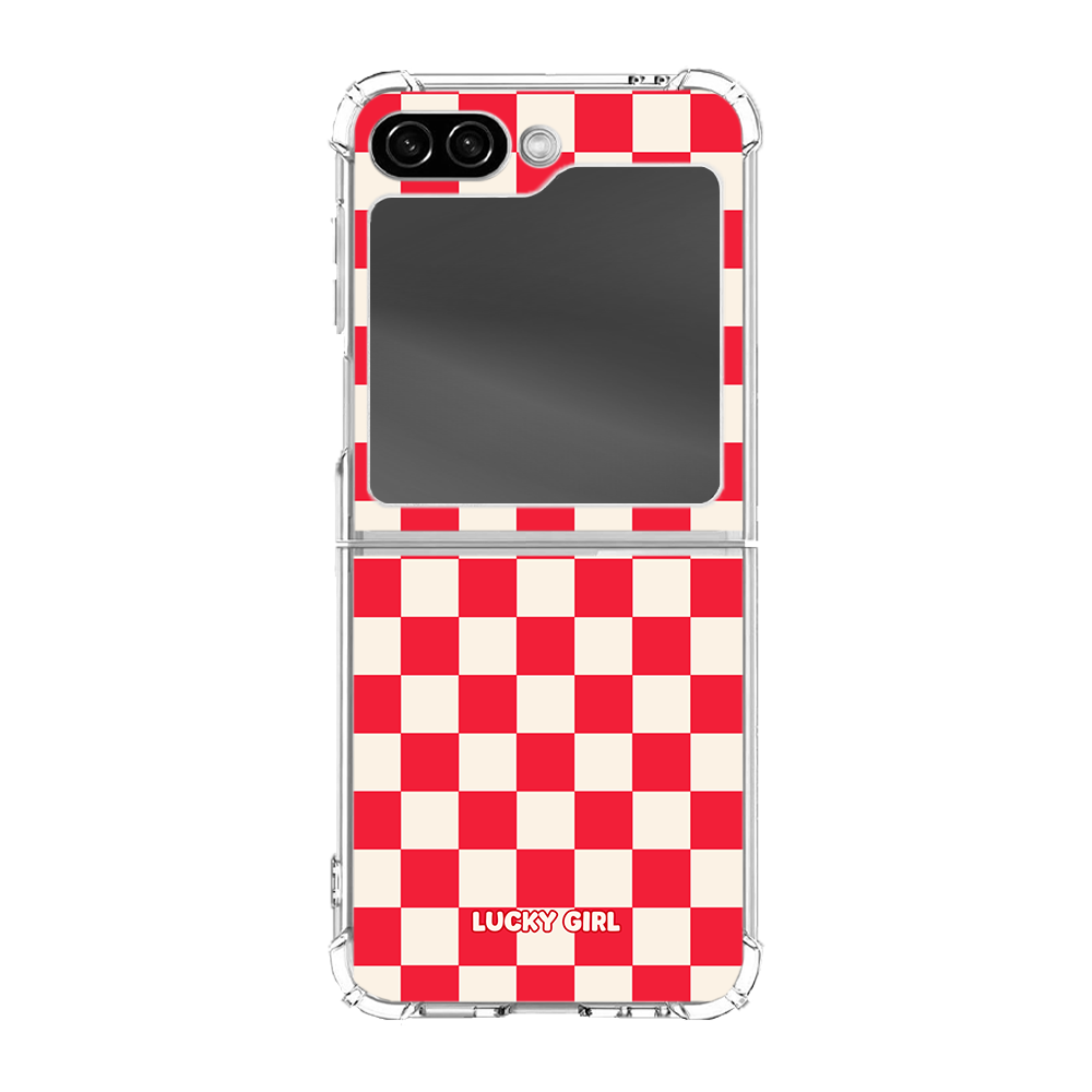 Vermillion Checkers II Clear Case Insert