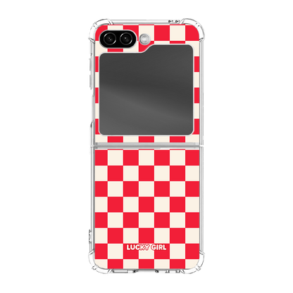 Vermillion Checkers II Clear Case Insert