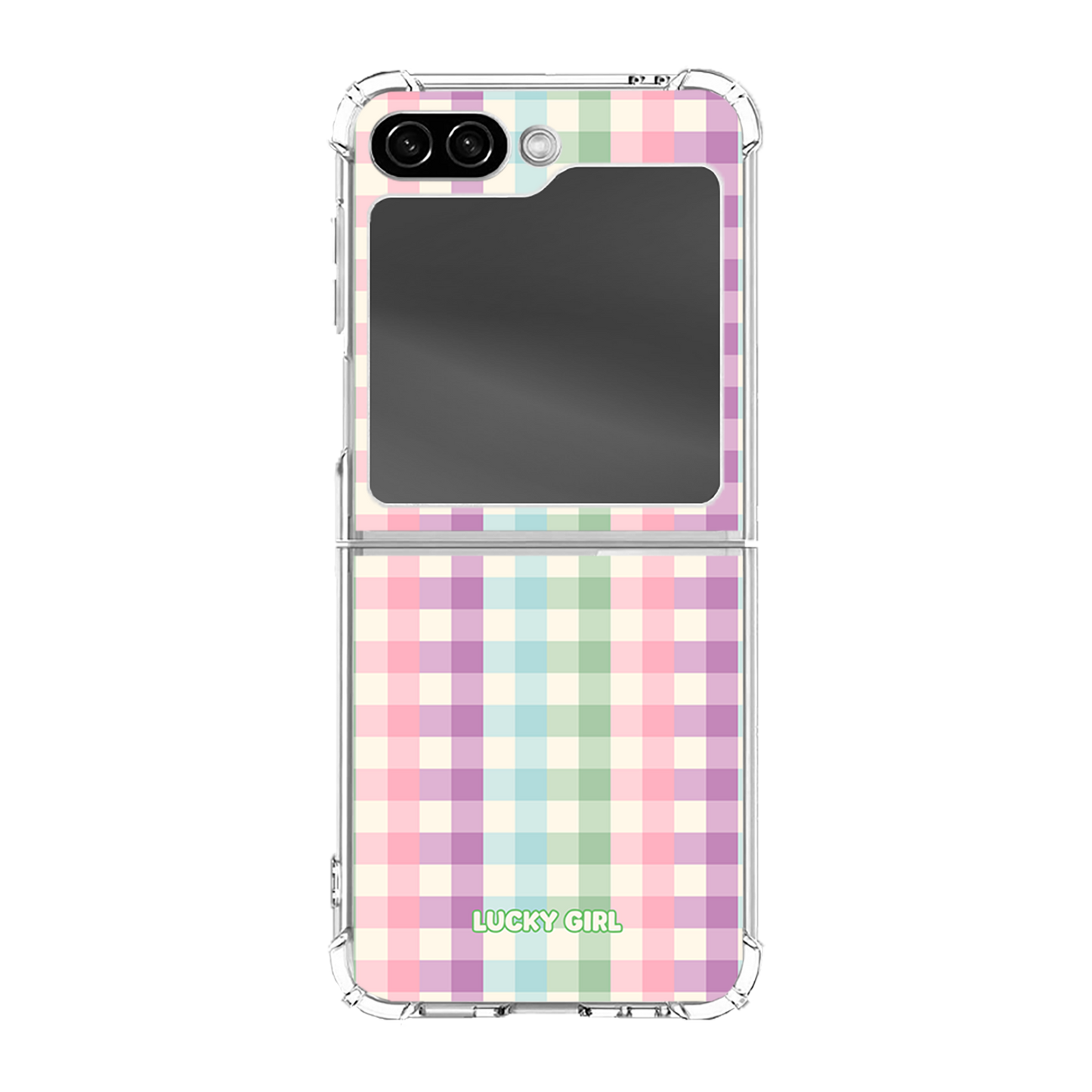 Pastel Gingham Clear Case Insert
