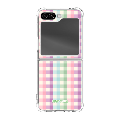 Pastel Gingham Clear Case Insert