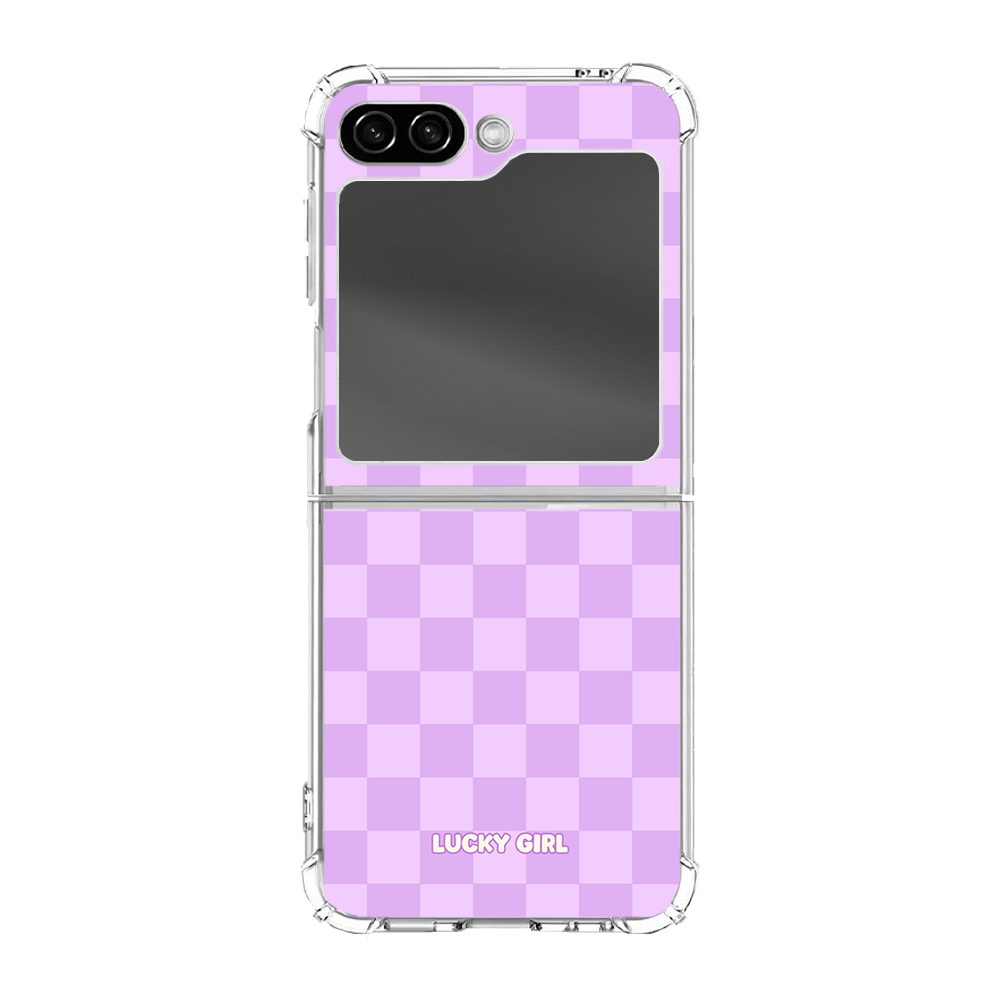 Lilac Checkers Clear Case Insert