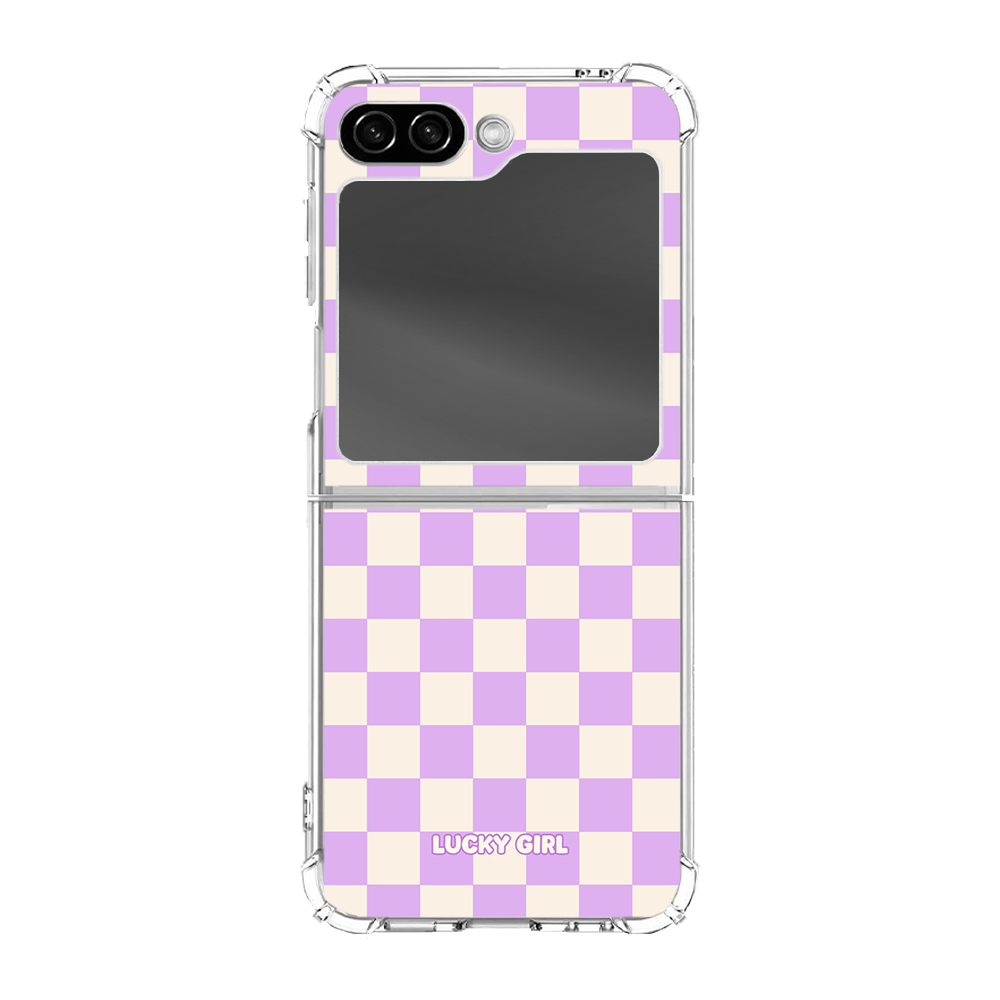 Lilac Checkers II Clear Case Insert