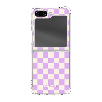 Lilac Checkers II Clear Case Insert