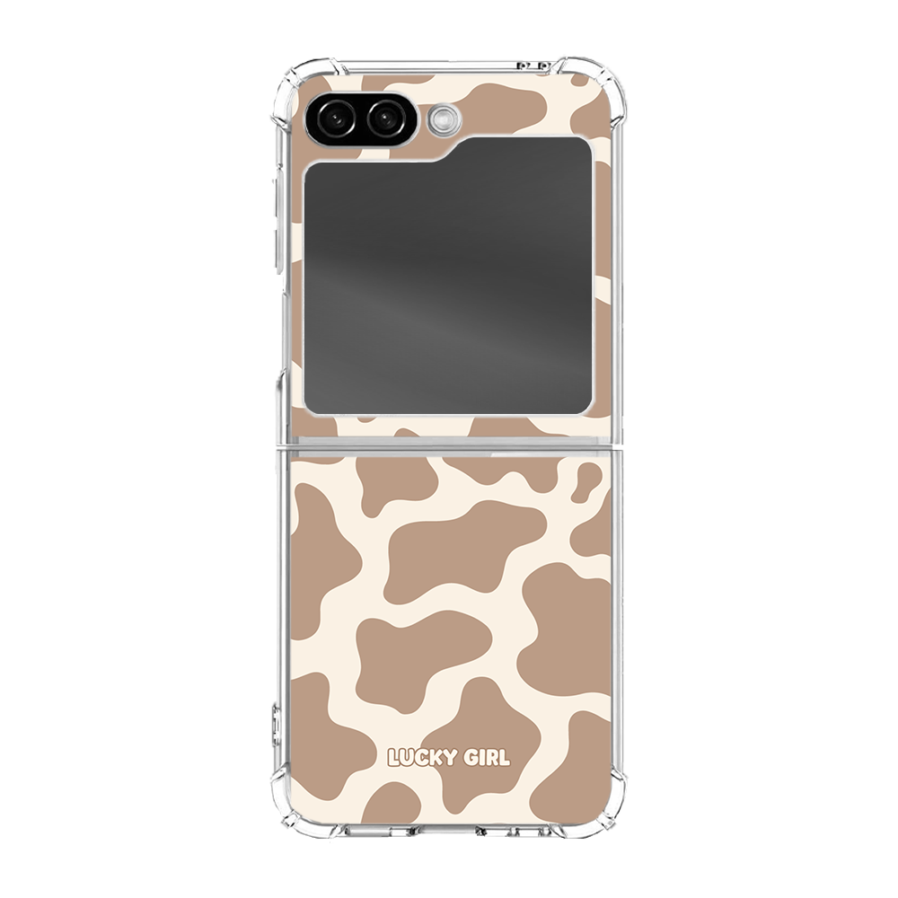 Chestnut Cow Print Clear Case Insert