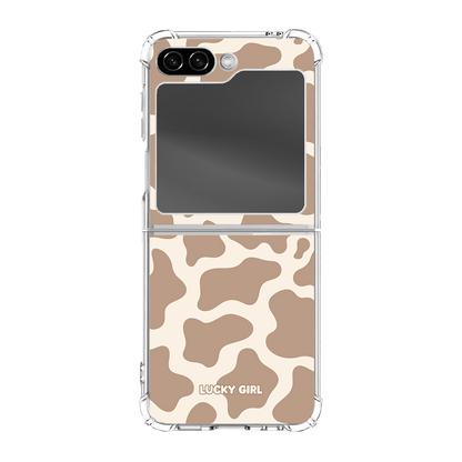 Chestnut Cow Print Clear Case Insert