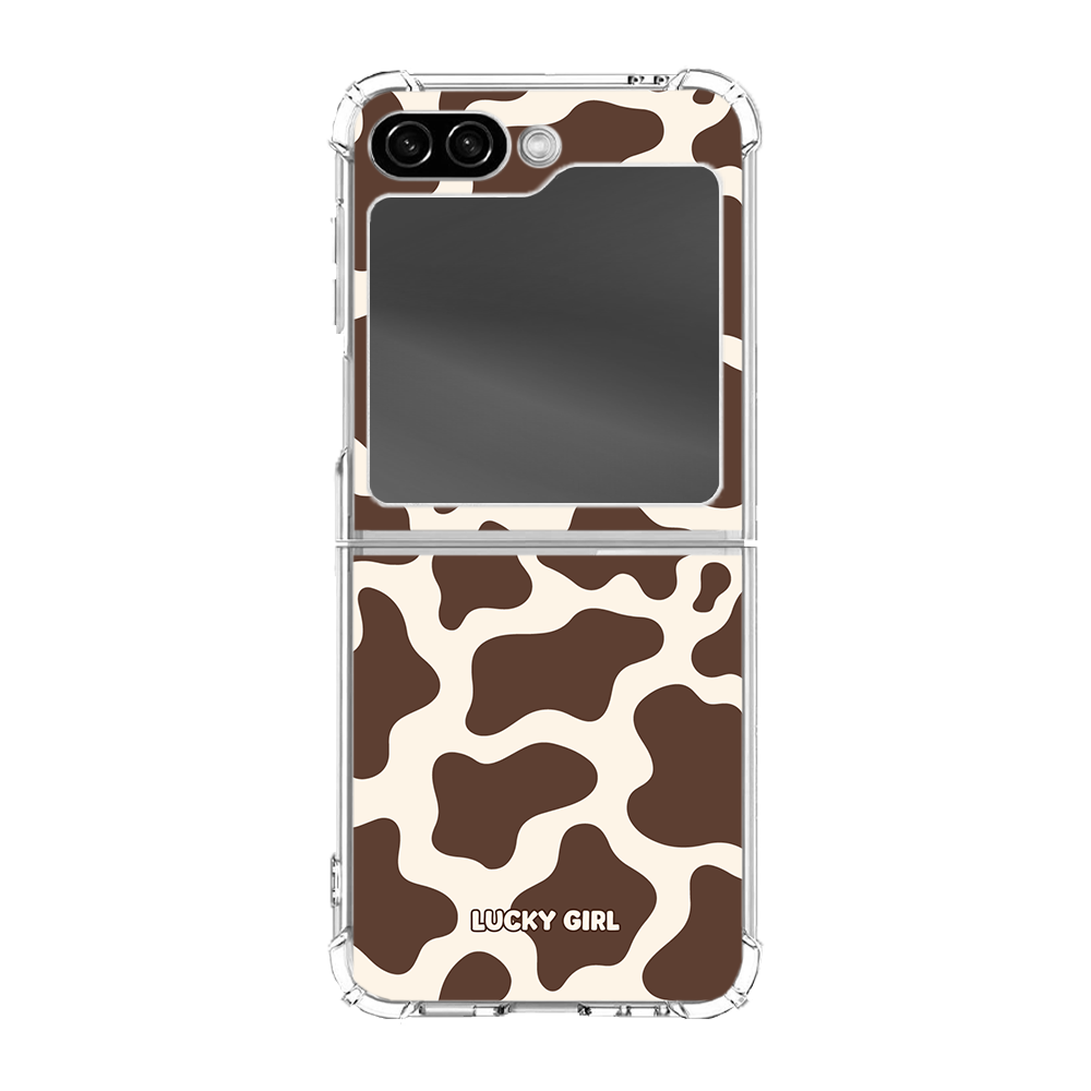 Espresso Cow Print Clear Case Insert
