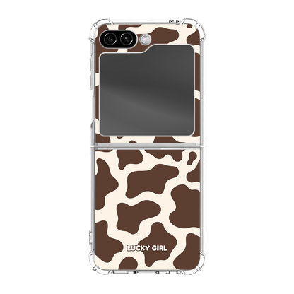 Espresso Cow Print Clear Case Insert