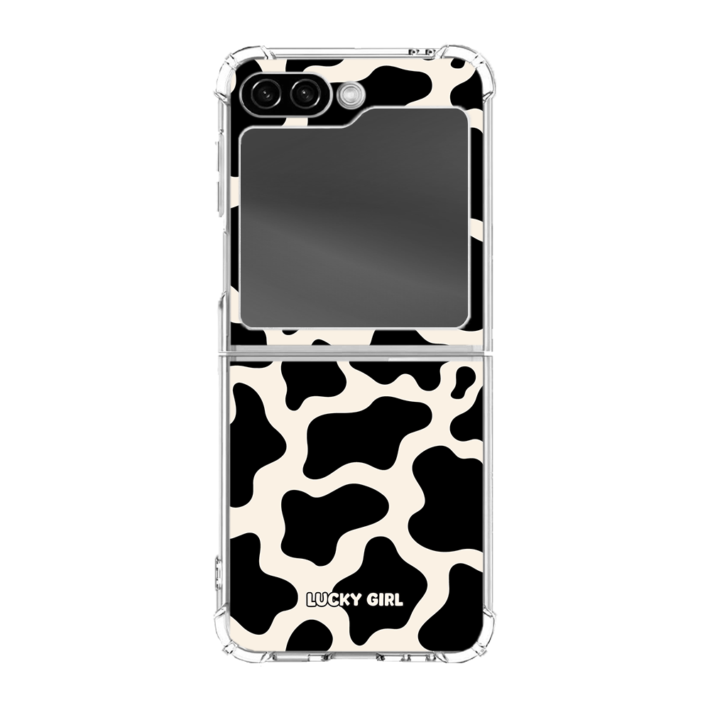 Onyx Cow Print Clear Case Insert