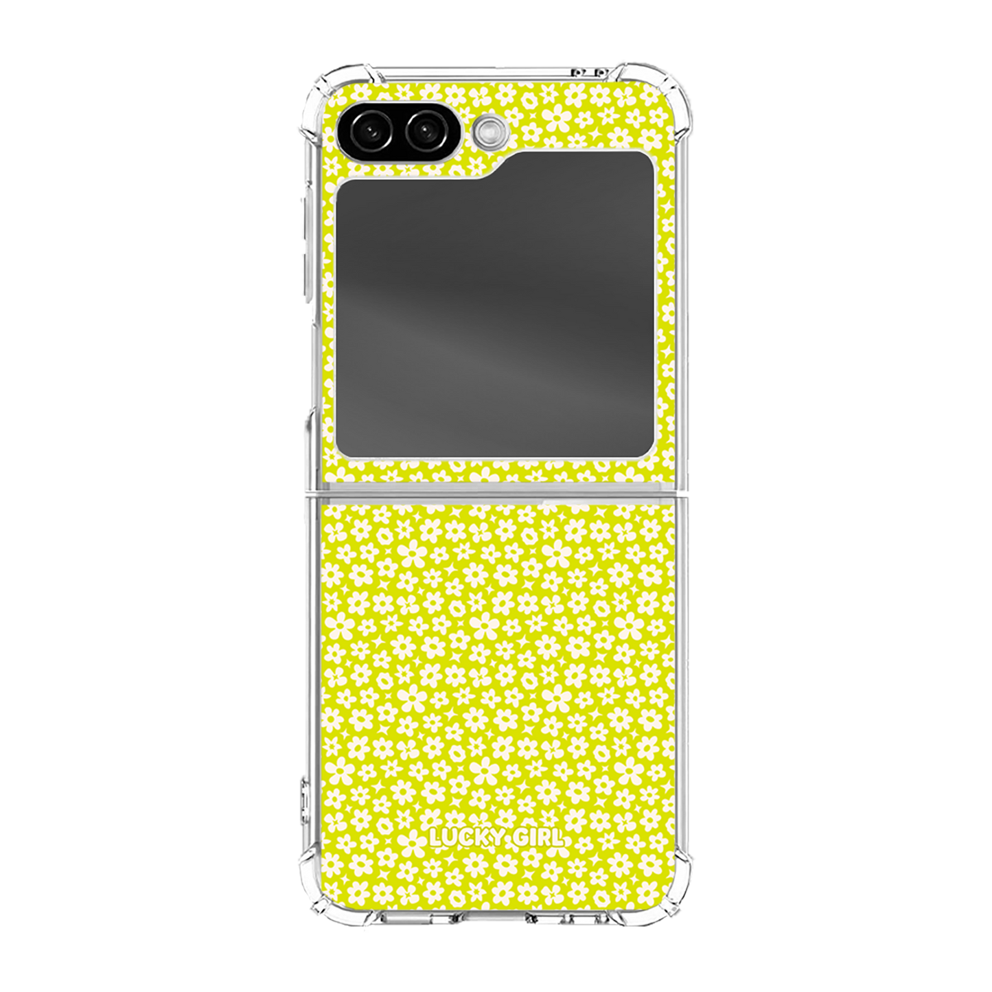 Electric Lime Little Blooms Clear Case Insert