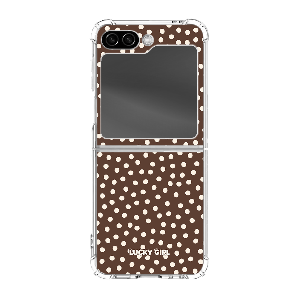 Espresso Dots Clear Case Insert