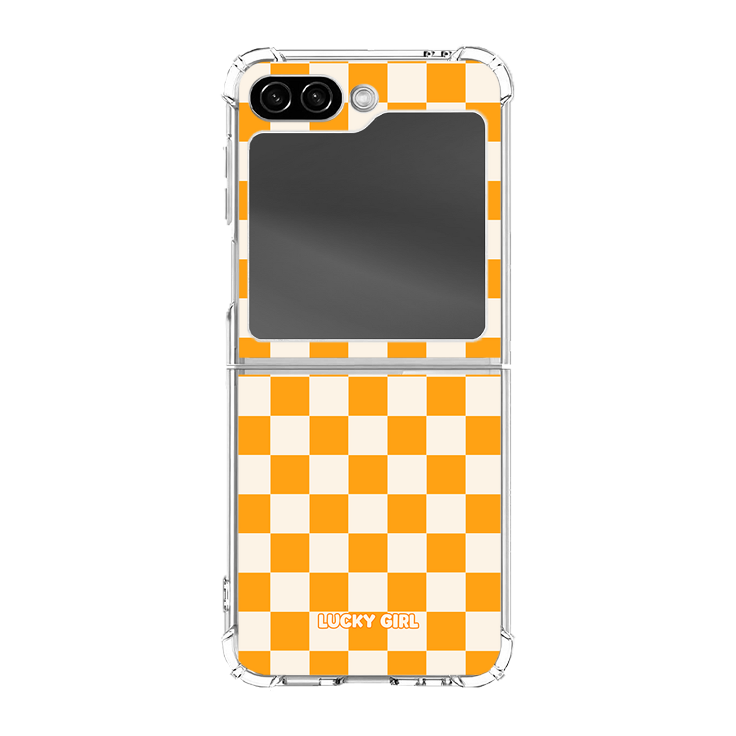 Creamsicle Checkers II Clear Case Insert