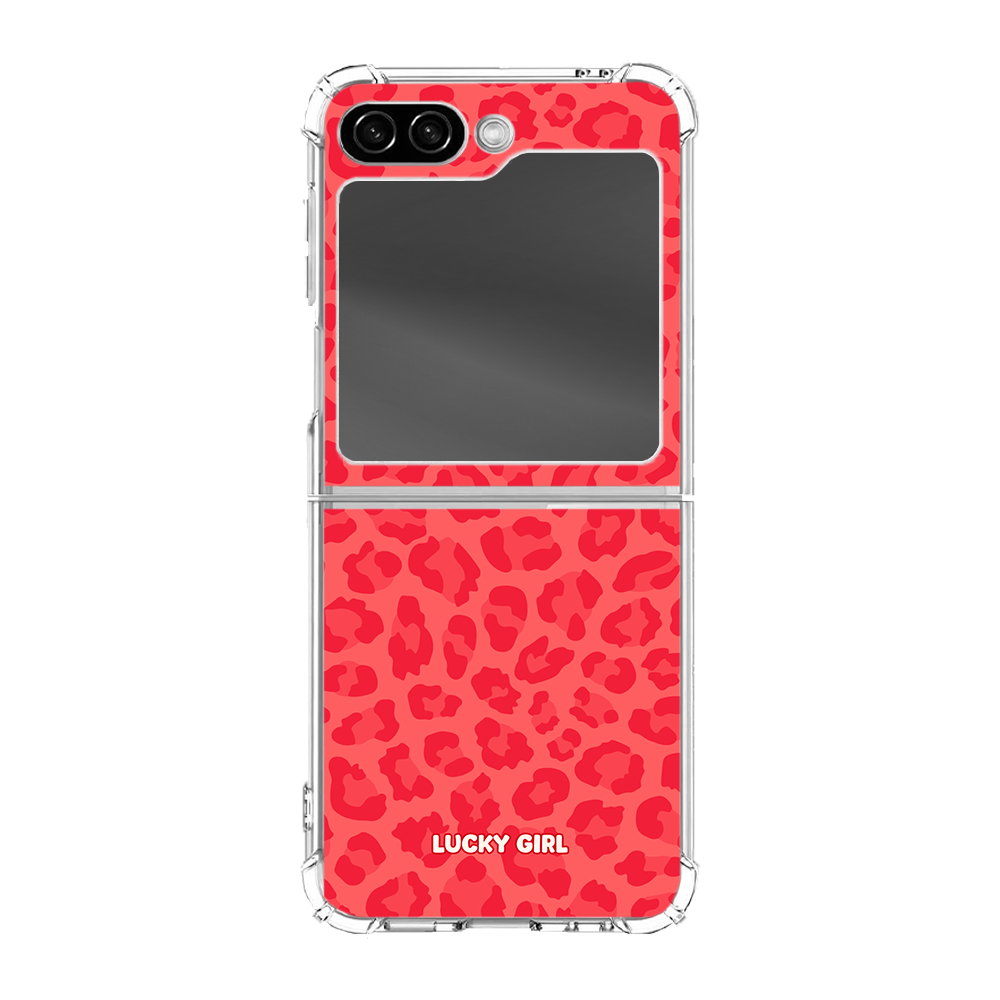 Vermillion Leopard Clear Case Insert