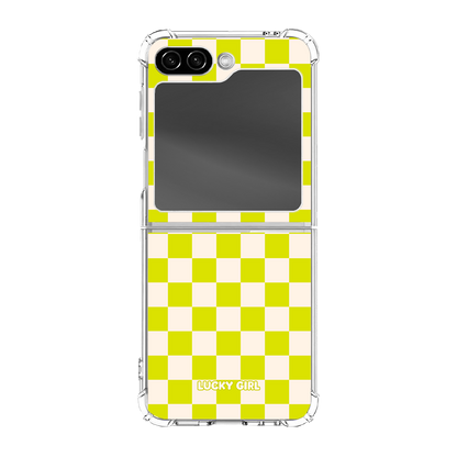Electric Lime Checkers II Clear Case Insert