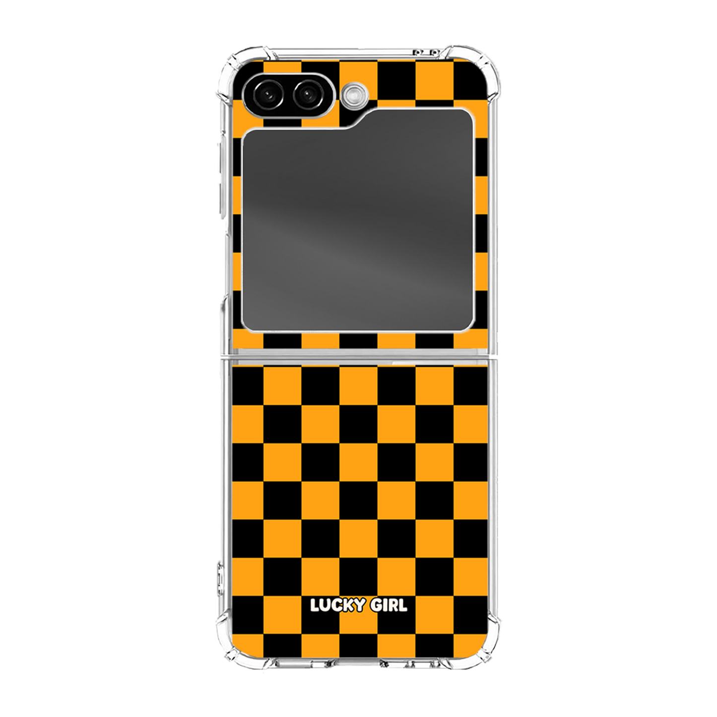 Creamsicle Checkers Clear Case Insert