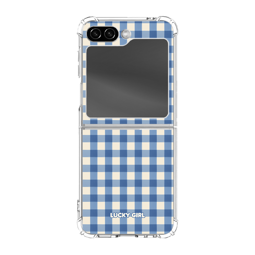 Blueberry Gingham Clear Case Insert
