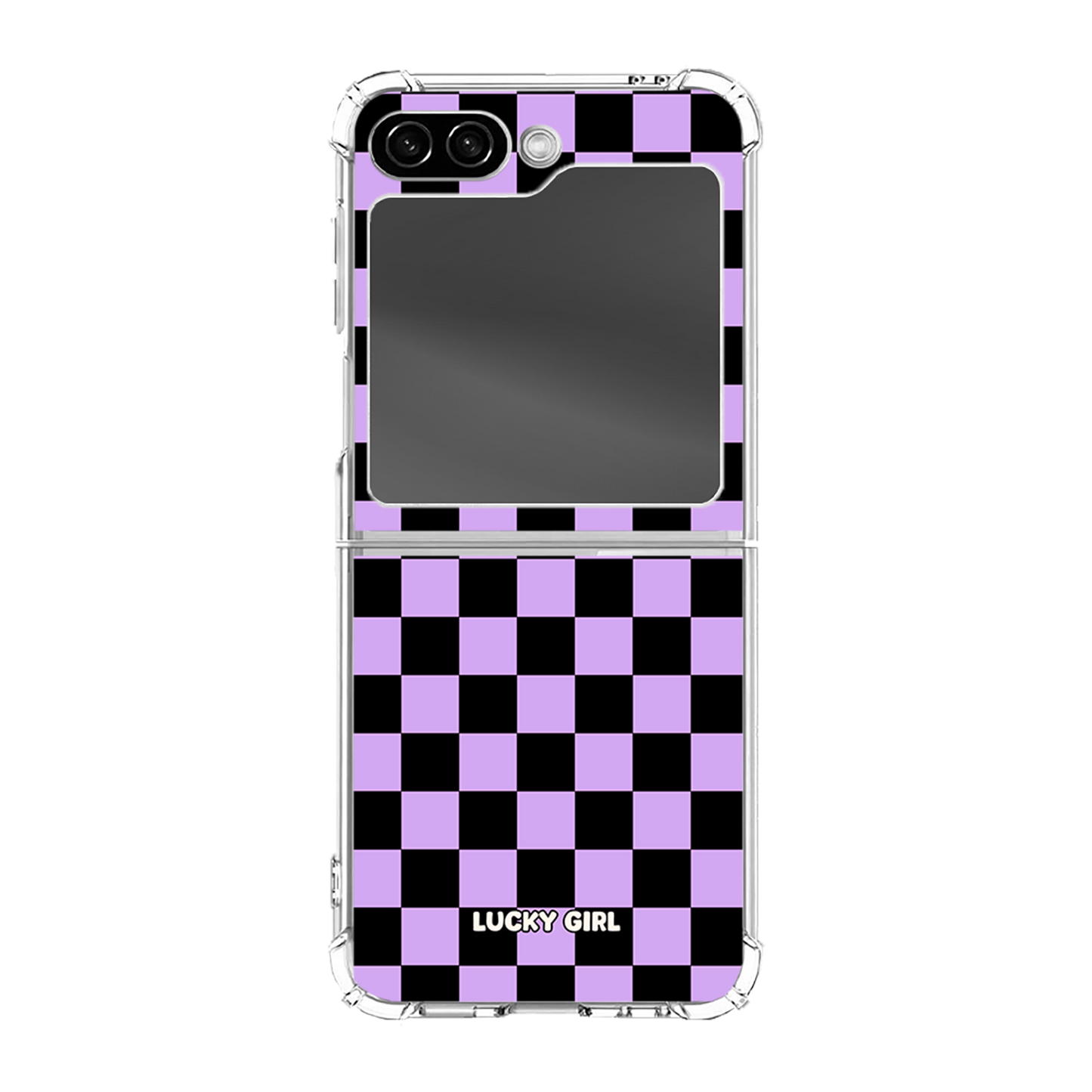 Lavender Checkers Clear Case Insert