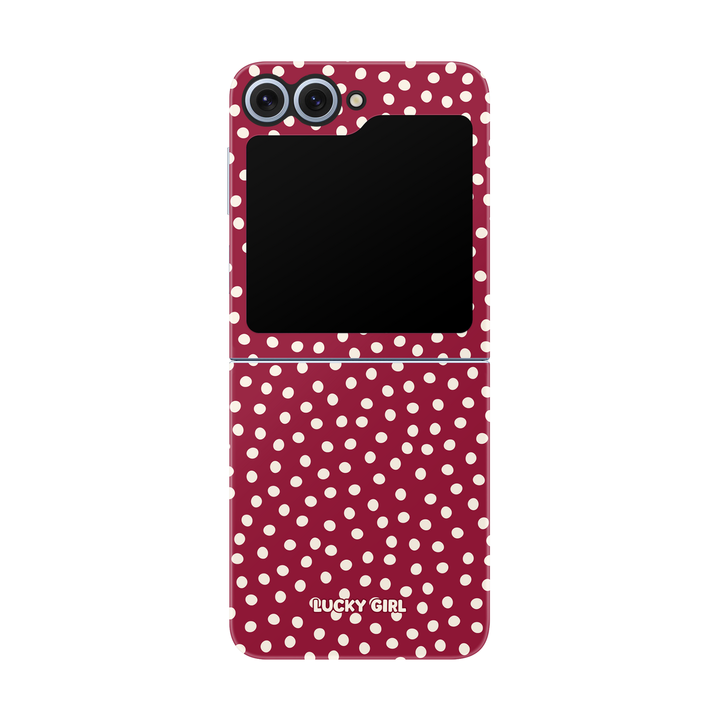 Black Cherry Dots Phone Case