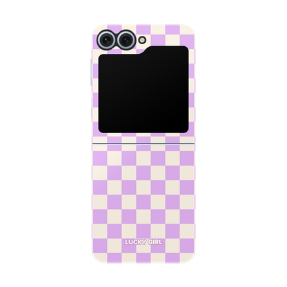 Lilac Checkers II Phone Case
