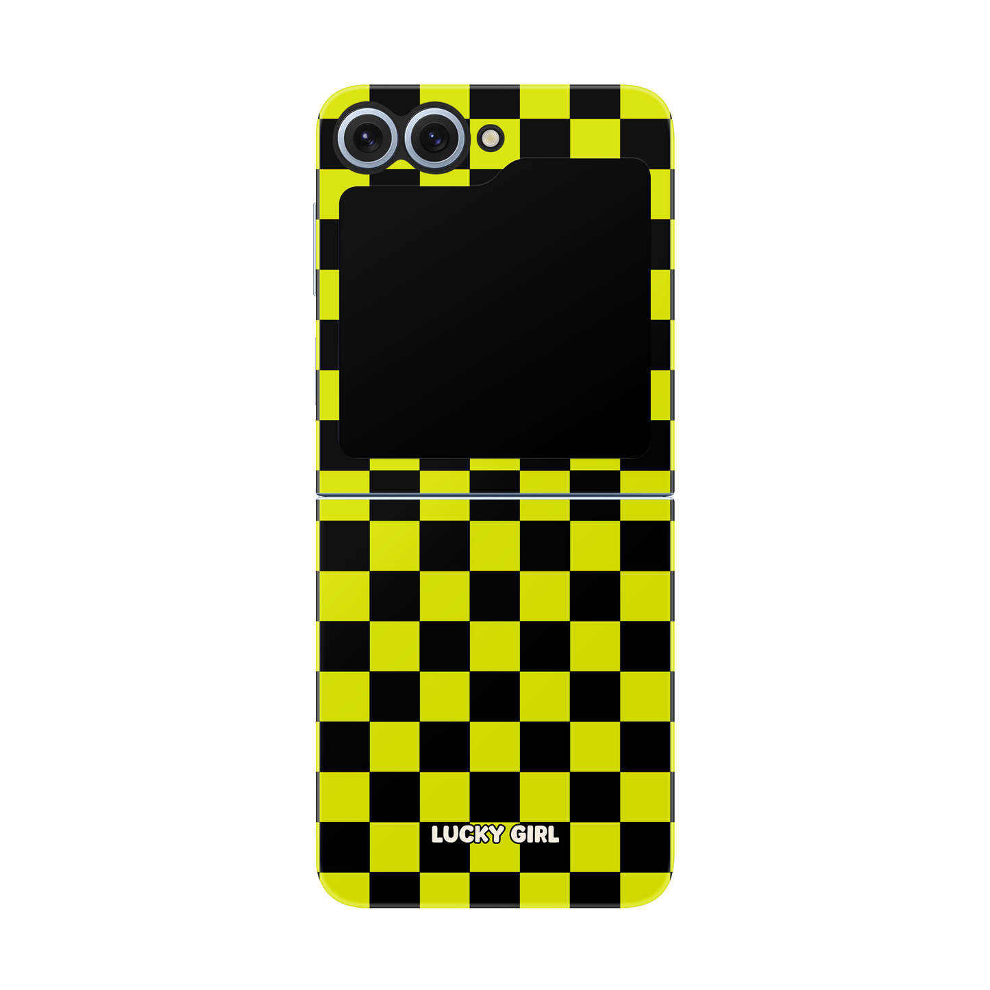 Electric Lime Checkers Phone Case