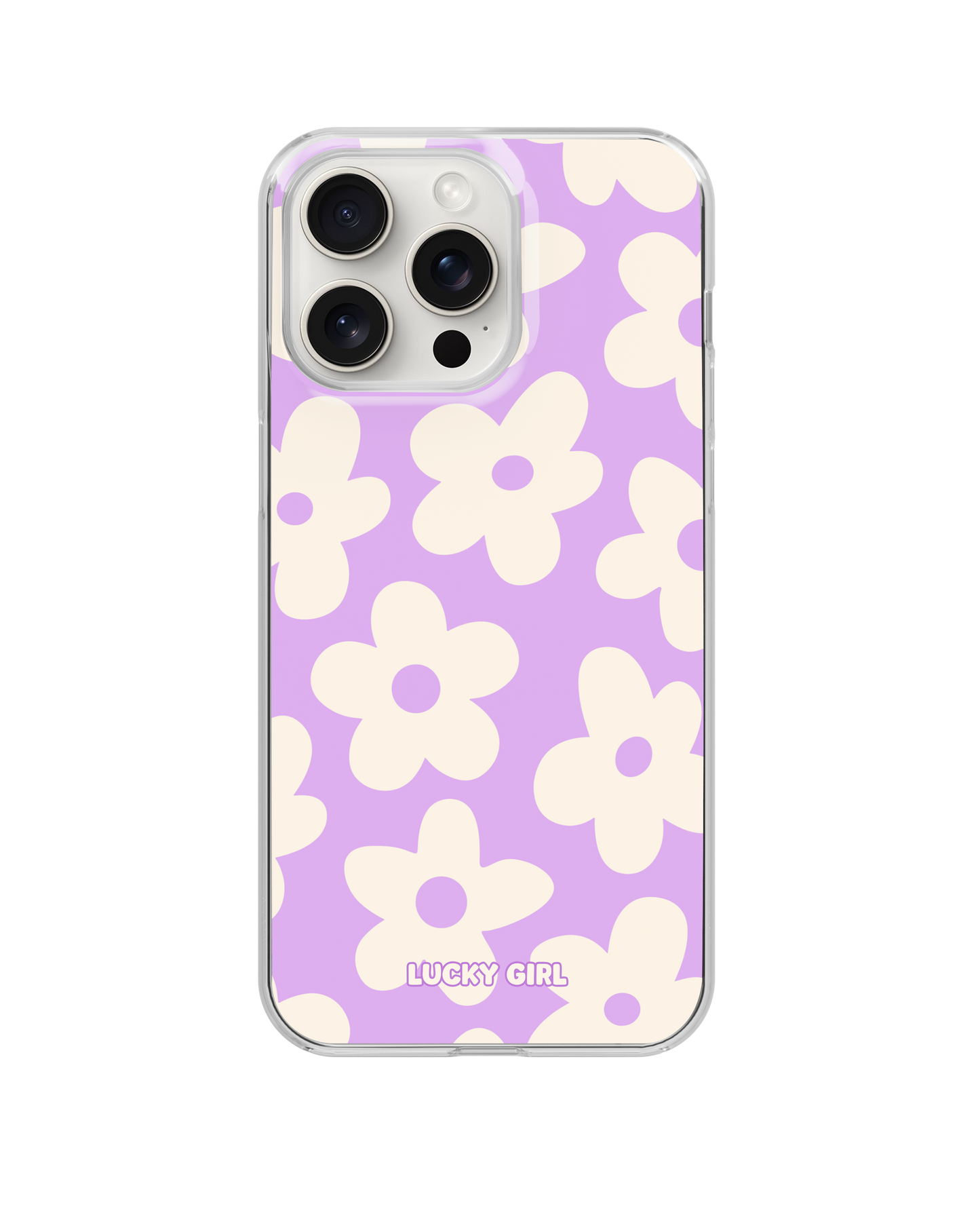 Lilac Big Blooms Clear Case Insert