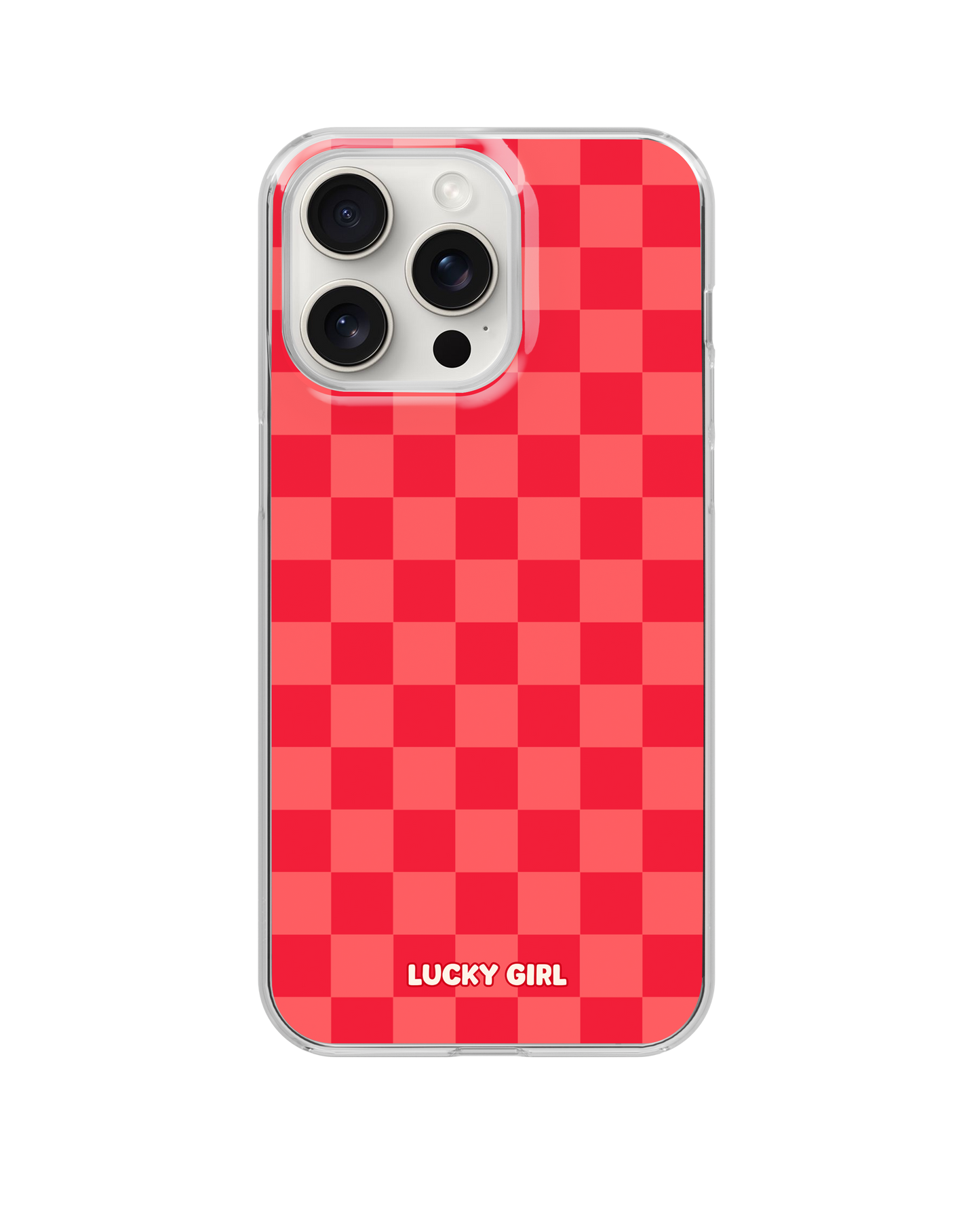 Vermillion Checkers Clear Case Insert