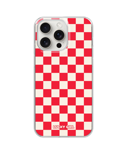 Vermillion Checkers II Clear Case Insert