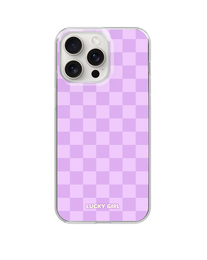Lilac Checkers Clear Case Insert